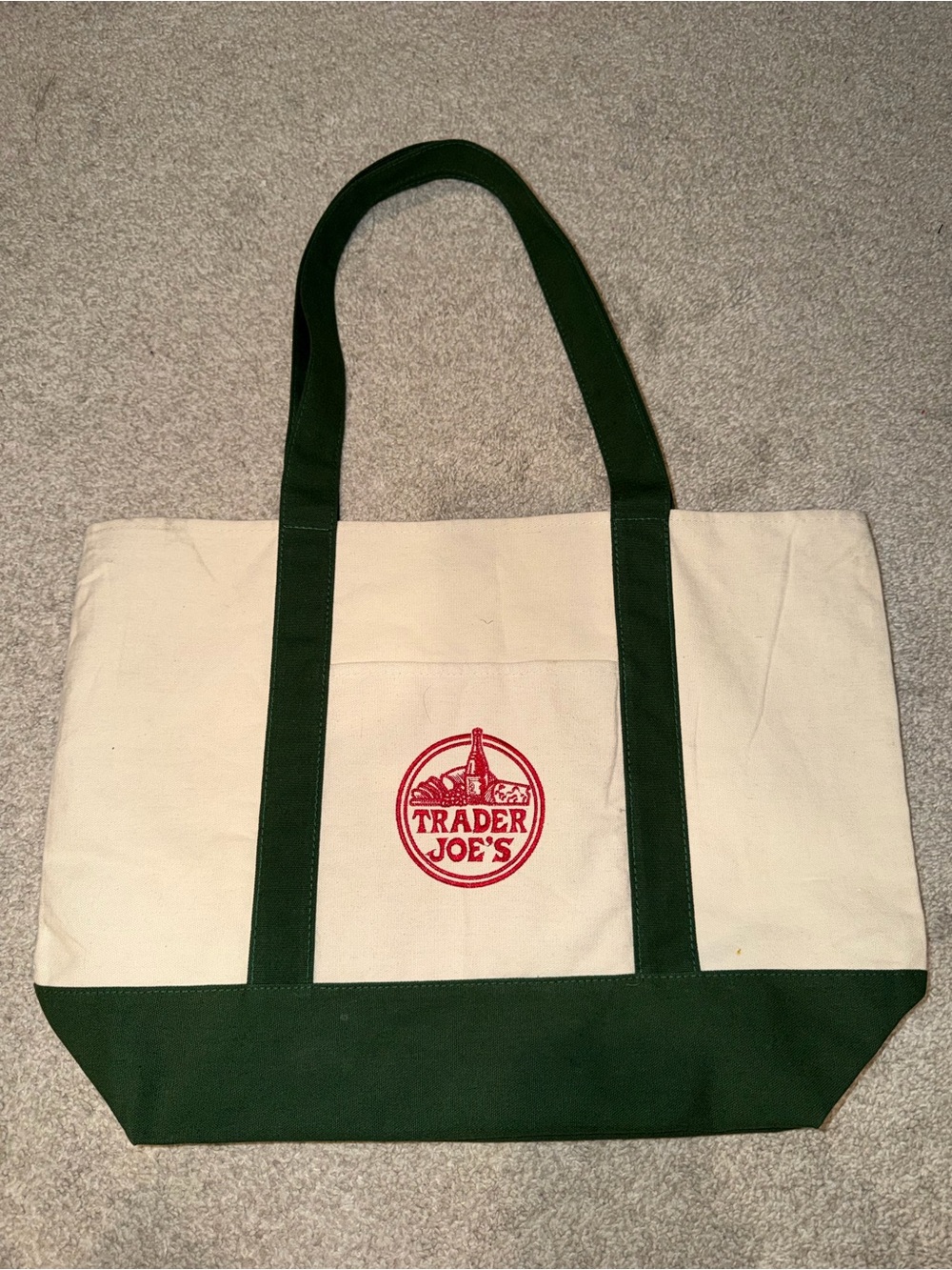 Trader Joe's Underwatermelon Hand Painted Canvas Tote Only One - Picture 5 of 5